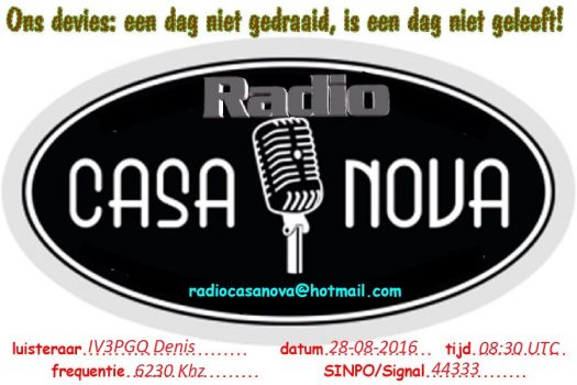 QSL Radio Casanova-1 Denis